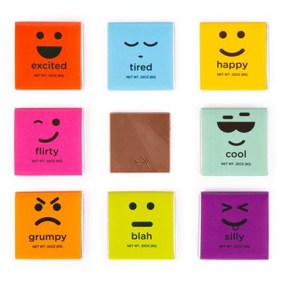 Moodibars by Astor Chocolate, Gourmet Chocolate Tiles Sampler, 18 count Variety Pack