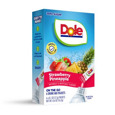 Dole Strawberry Pineapple - Powder Drink Mix - Sugar Free &amp; Delicious, Makes 72 Flavored Water Beverages