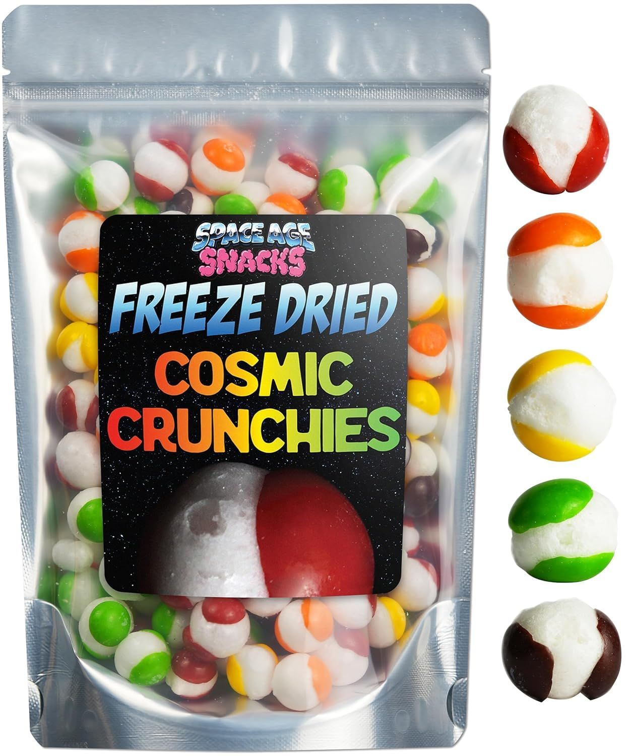 Premium Freeze Dried Candy - 8 Ounce Cosmic Crunchies Freeze Dried Candy - Space Age Snacks Freeze Dry Candy - Dry Freeze Candy for All Ages