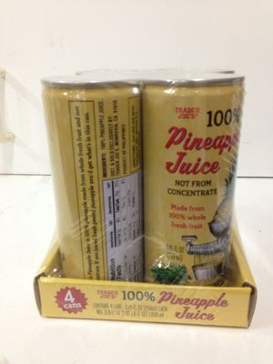 I Pack (4 Cans) Trader Joe&#39;s 100% Pineapple Juice