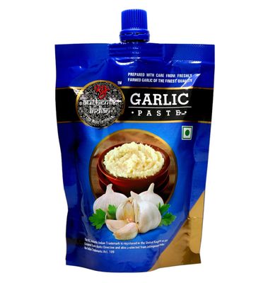 KIZ Resealable Squeeze Pouch Paste 200g (7 OZ, Garlic Paste)
