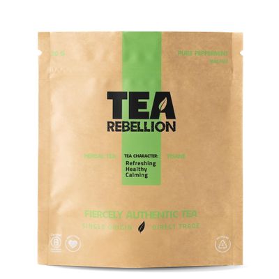 Tea Rebellion | Pure Peppermint Leaf Tea | Refreshing, Healthy &amp; Calming | 20G Loose Leaf Tea