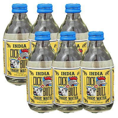 Cock n Bull Tonic Water 6 Pack 10oz Soda Bottles - Ideal Mixer for Cocktails, Mocktails, and Bartenders - Premium Quality for Perfect Mixed Drinks - Refreshing Flavor Profile- Made In USA