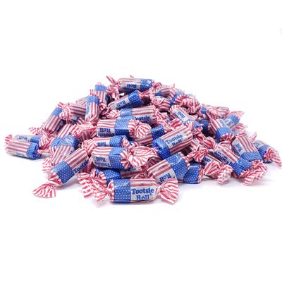 Candy Retailer - Flag Tootsie Rolls - Patriotic Candy - Red White and Blue Candy - Perfect for the 2024 Election - 1 Pound
