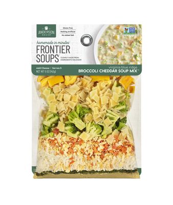 Frontier Soups Homemade In Minutes Virginia Blue Ridge Broccoli Cheddar, 5 oz, 2 pk