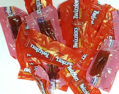 Twizzlers Twists Strawberry Flavored Wrapped Candy 2 Pound Bag  Individually Wrapped