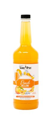 Jordan&#39;s Skinny Mixes Sugar Free Peach Bellini Mix, Flavored Cocktail Mixer for Drinks, Peach Drink Flavoring for Cocktails &amp; Mocktails, Low Calorie, Gluten Free, Keto Friendly, 32 Fl Oz, 1 Pack