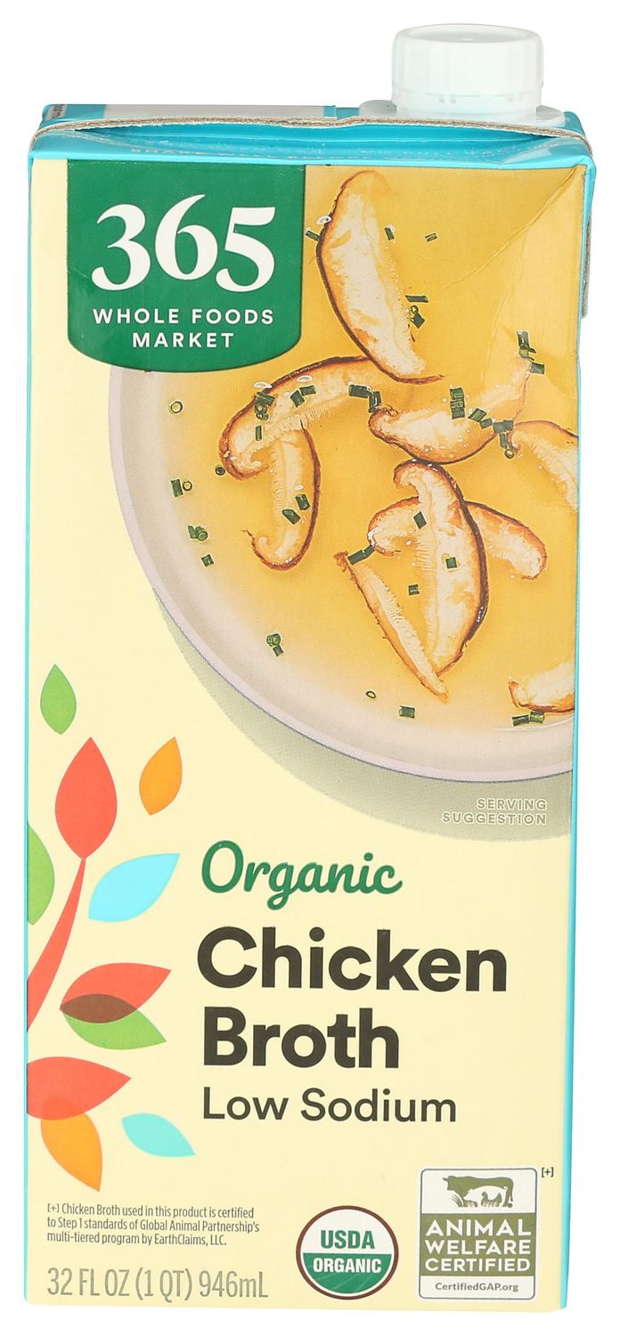 365 by Whole Foods Market, Organic Low Sodium Chicken Broth, 32 Fl Oz