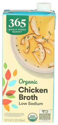 365 by Whole Foods Market, Organic Low Sodium Chicken Broth, 32 Fl Oz