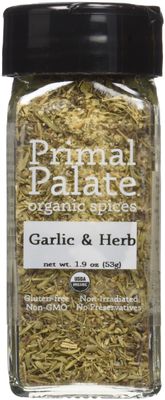 Primal Palate Organic Spices Garlic &amp; Herb, Certified Organic, 1.9 oz Bottle