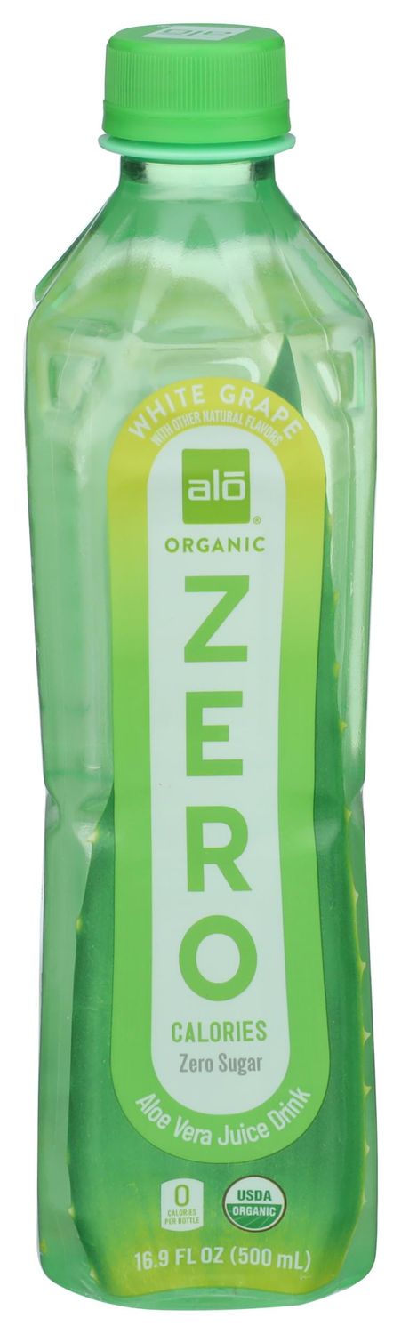 Alo Organic White Grape Aloe Vera Juice, 16.9 FZ