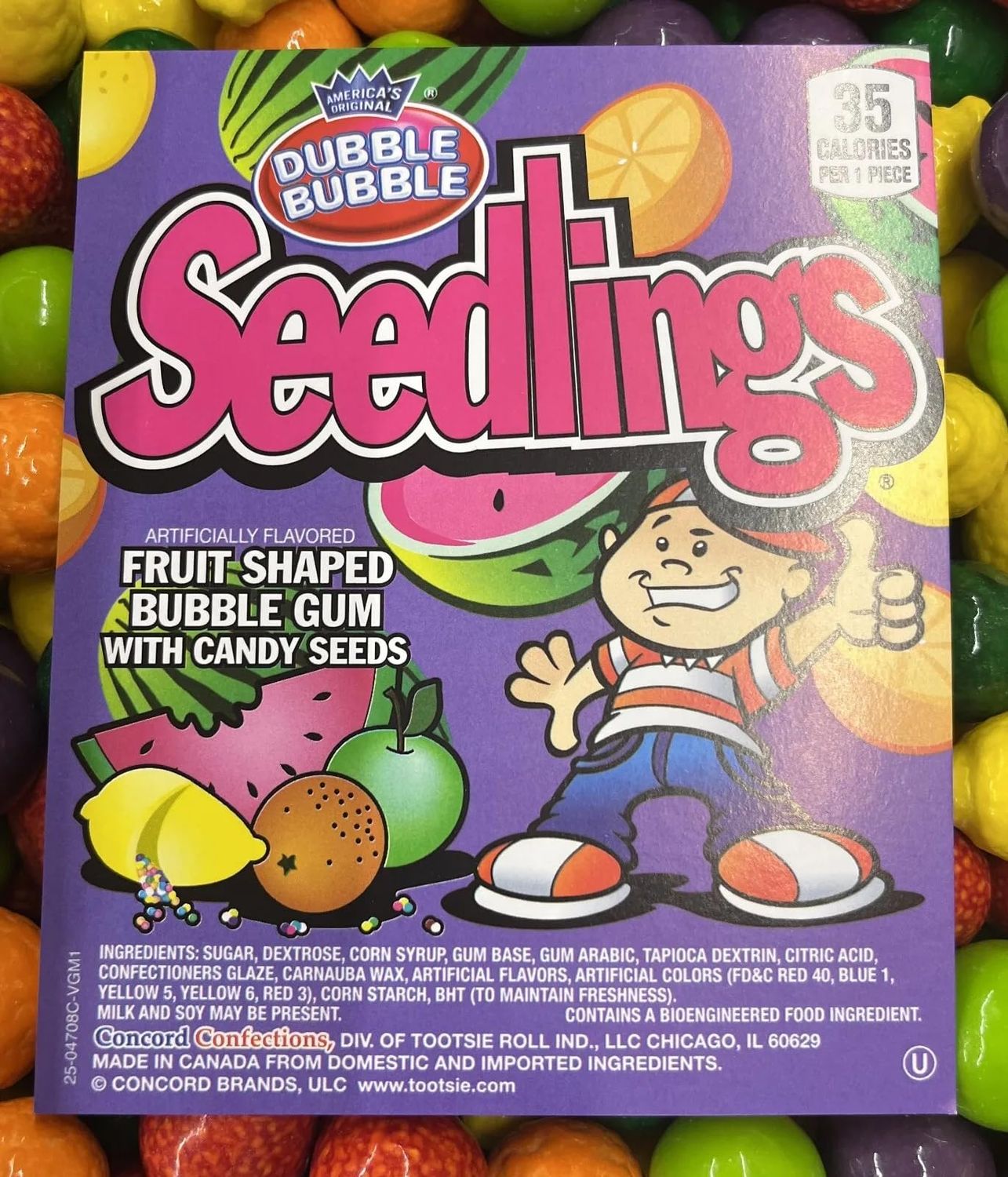 Dubble Bubble Seedlings Gumballs, 1LB