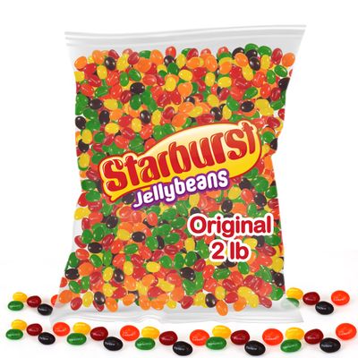 Starburst Original Jelly Beans (2 Pound) Holiday Candy - Comes in a Resealable Bag - jelly beans bulk - Perfect for Parties, Christmas Candy Stocking Stuffers