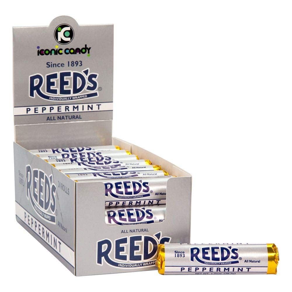 Reeds Peppermint Candy Rolls | Traditional Peppermint Hard Candy | Reeds Candy Peppermint Minty Fresh And Surprisingly Sweet Brought To You By Iconic Candy | 24 Count