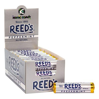 Reeds Peppermint Candy Rolls | Traditional Peppermint Hard Candy | Reeds Candy Peppermint Minty Fresh And Surprisingly Sweet Brought To You By Iconic Candy | 24 Count