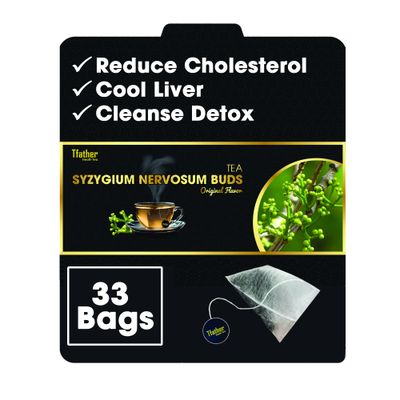 TFATHER - 33 Syzygium Nervosum Buds Tea Bags - Reduce Cholesterol, Cool Liver and Cleanse Detox Tea - Cool Natural Flavor Original