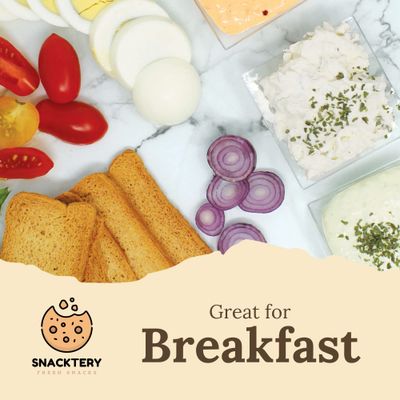 Snacktery Original Melba Toast Crackers - Thin and Crispy Flatbread Crackers - Mini Toasts for Dips, Spreads, Salads - 7 Oz