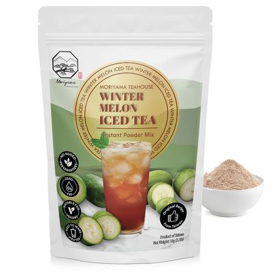 Winter Melon Bubble Iced Tea Instant Powder Mix - 1kg (33 Drinks) | For Iced Tea, Boba Tea, Ice Blended Smoothies and Sorbet | Authentic Taiwan Recipe | No Fat, No Preservatives by Moriyama Teahouse