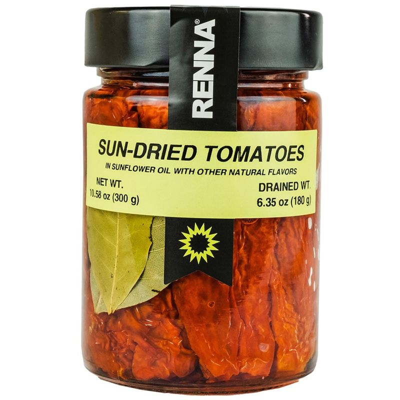 Renna Premium Italian Sun-Dried Tomatoes in Oil (10.58 oz), Authentic Culinary Excellence from Italy, Experience the Rich Flavors of the Mediterranean with Renna