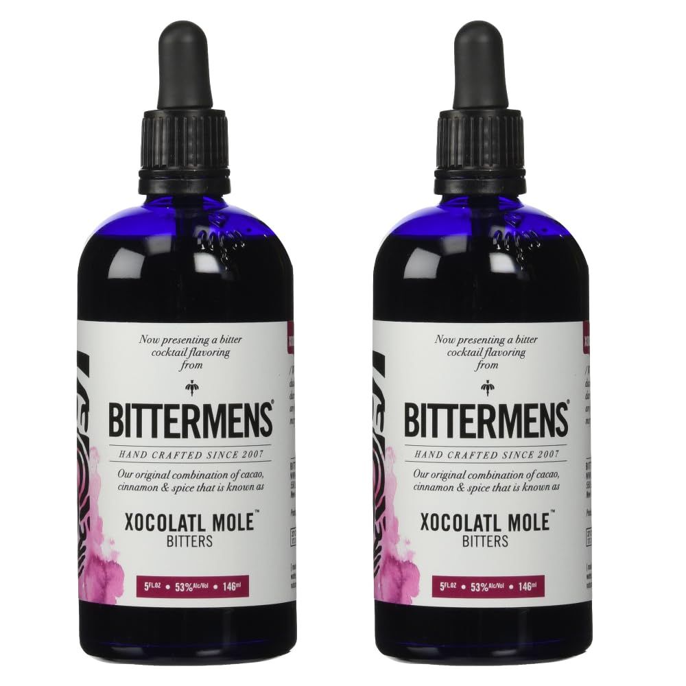 Bittermens Xocolatl Mole Bitters, 5oz (Pack of 2) - For Modern Cocktails, An Original Combination of Cacao, Cinnamon and Spice