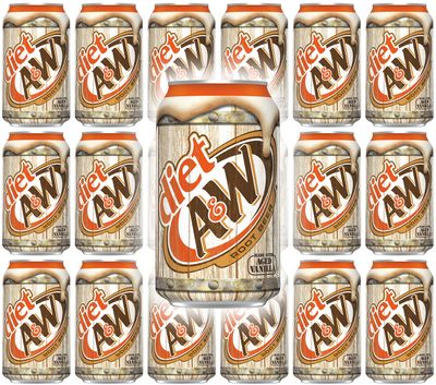 A&amp;W Diet Root Beer, 12 Fl Oz Can, (Pack of 18, Total of 216 Fl Oz)