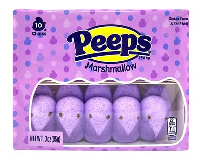 Purple Marshmallow Chicks, Bulk Candy Party Treat, 2 Pack, 20 Total Pieces