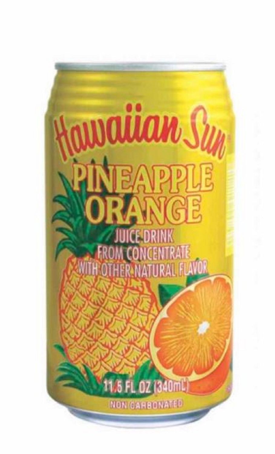 Hawaiian Sun Tropical Orange Fruit Drinks 11.5 fl oz Cans (Pineapple Orange, 6 Cans)