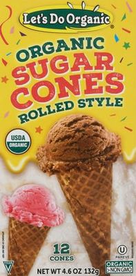 Let's Do Organics Organic Sugar Cones, 4.6 oz