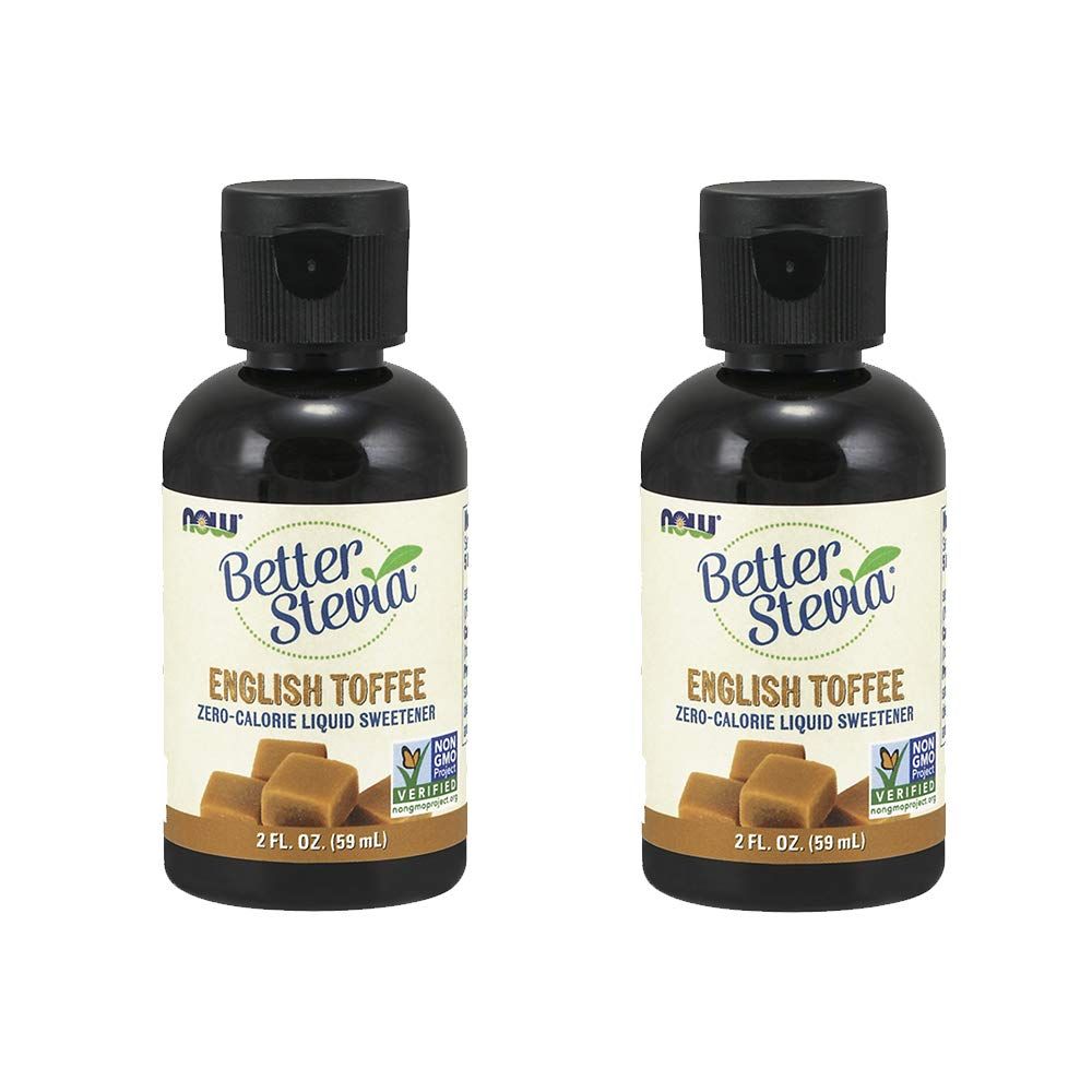 NOW Foods BetterStevia Liquid, English Toffee, 2 Fluid Ounce (2 Pack)