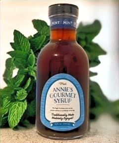 Annie&#39;s Gourmet Syrup | Homemade | Mint Syrup | Breakfast | Pancakes | Waffles | Beverages | Natural | No Artificial | Tea | Sweet Tea | Brownies | Ice Cream | Mint, 12 oz