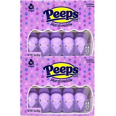 Purple Marshmallow Chicks, Bulk Candy Party Treat, 2 Pack, 20 Total Pieces