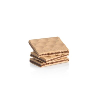 Venchi Chocolate Bar: Gold Caramel Cremino, 3.52 oz - Dark Chocolate with Almond paste layered with White Chocolate and Caramel- Naturally Gluten Free