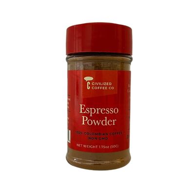 Civilized Coffee Espresso Coffee Powder for Baking &amp; Smoothies, Non-GMO Colombian Coffee, Medium Roast, Fine ground (1.75 oz) (1)