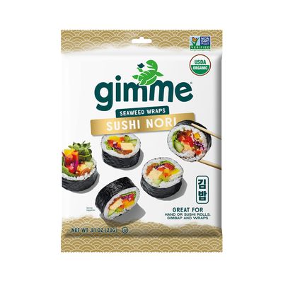 Gimme Seaweed Organic Roasted Seaweed - Restaurant-style Sushi Nori Sheets - 0.81 Ounce