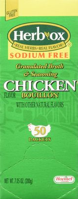 Herb-ox Hormel Herb Ox Chicken Bouillon Sodium Free 50 Packets