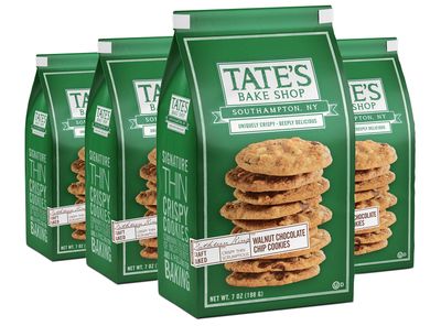 Tate&#39;s Bake Shop Walnut Chocolate Chip Cookies, 4 - 7 oz Bags