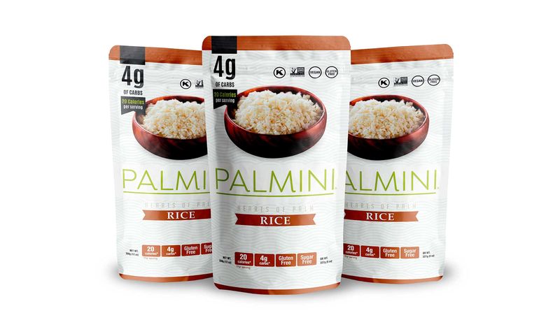 Palmini Rice | Low-Carb Rice, Low-Calorie Hearts of Palm Rice | Keto Rice, Gluten Free, Vegan, Non-GMO, Healthy Rice | As seen on Shark Tank | (12 Ounces Pouches - Pack of 3)