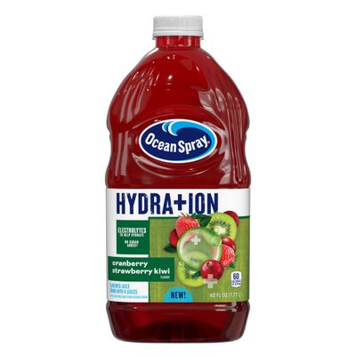 Ocean Spray Hydration Cranberry Strawberry Kiwi Juice Drink, Hydration Support Beverage with Electrolytes, 60 Fl Oz Bottle