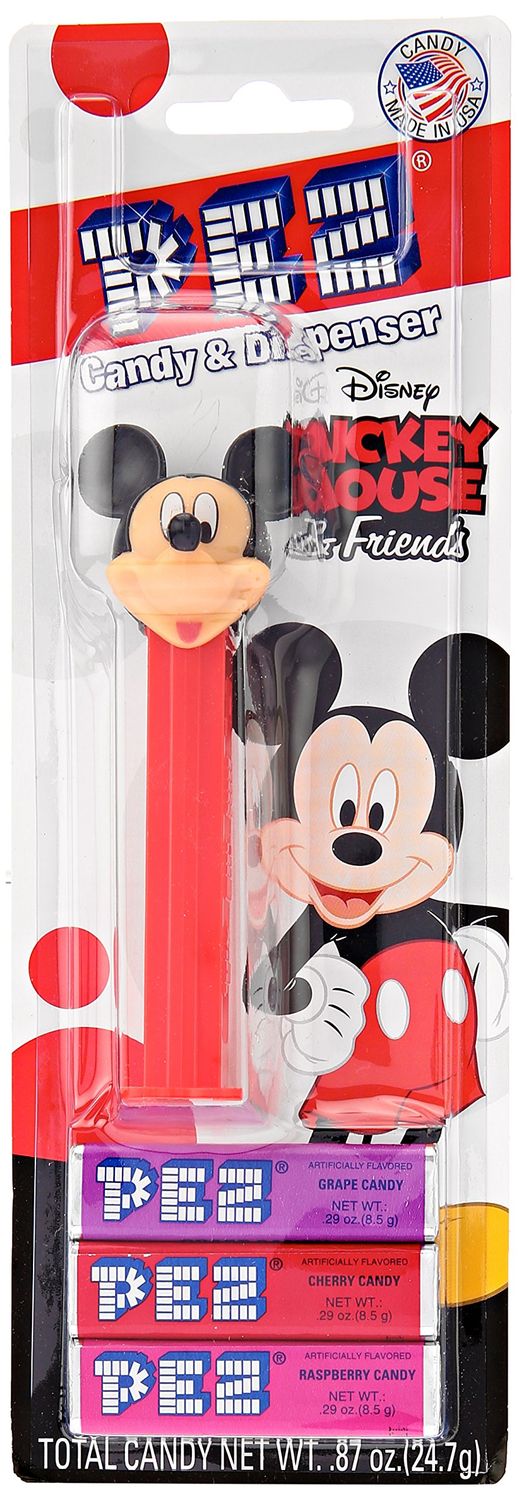 PEZ candy Mickey Mouse &amp; FRIENDS ASSORTED Dispenser Net Wt .87oz