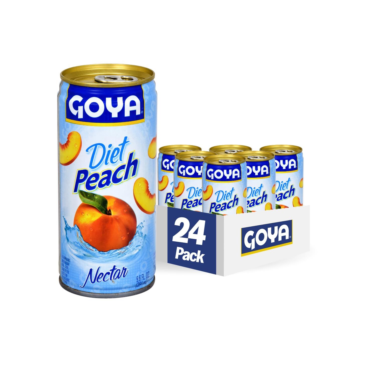 Goya Foods Diet Peach Nectar, 9.6 Fl Oz (Pack of 24)
