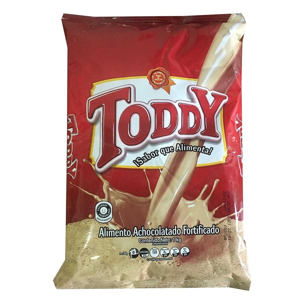 Toddy Drink- Chocolate Powder Drink Mix (1Kg Bag) Filled of Vitamins and Minerals that Fortifies with the best chocolate Flavor, 100% Venezuelan Cacao, the best of the world (Single / 1Kg TOTAL)