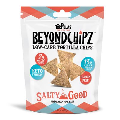 BeyondChipz Low Carb Tortilla Chips, Nacho Supreme Party Pack, Keto Friendly, Gluten Free, 5.3oz Bag, Pack of 4