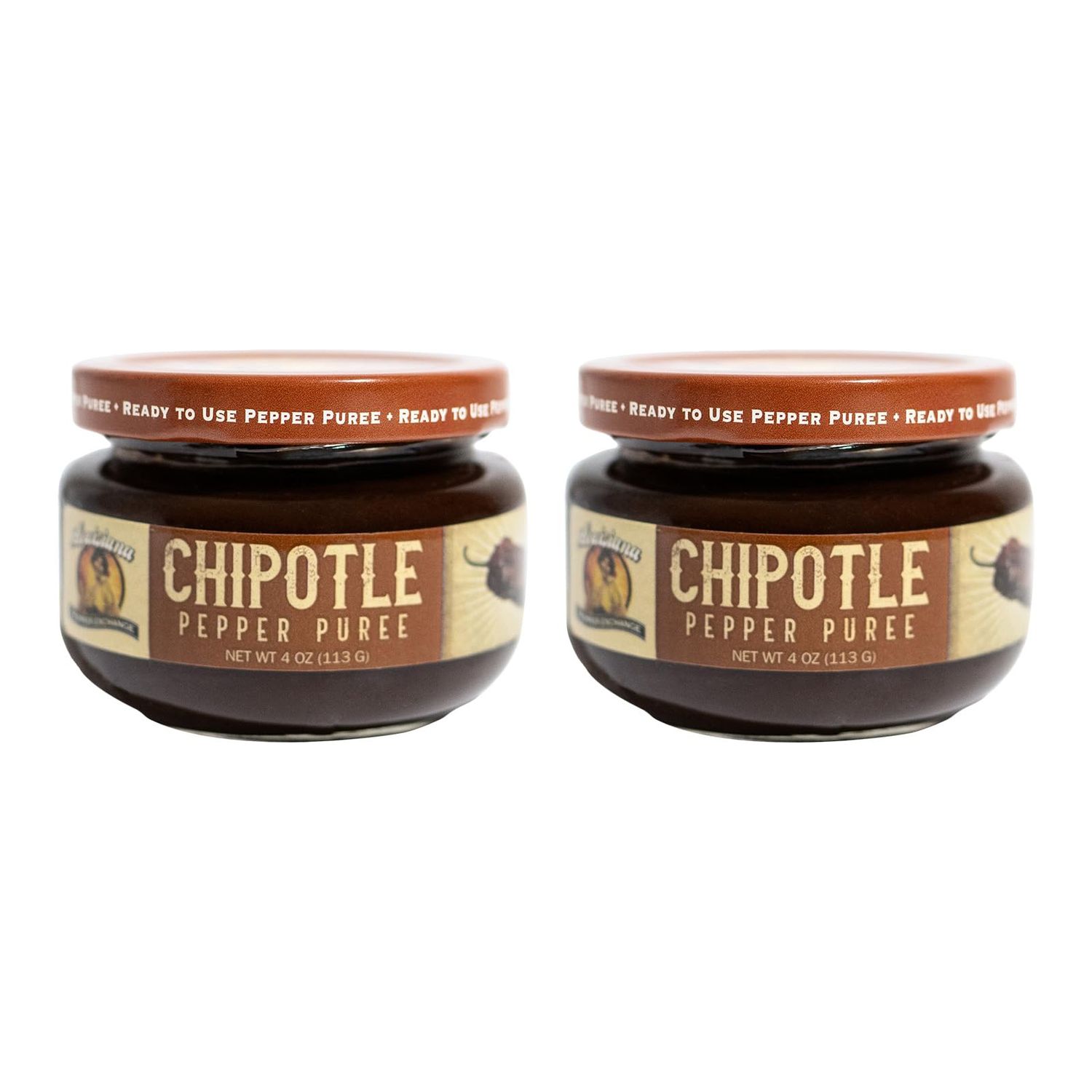 Louisiana Pepper Exchange Chipotle Pepper Puree Sauce, Spicy, Smoky, Sweet Flavor Seasoning for Marinade, Adobo, Ranch Dressing, BBQ, Taco Salsa, Plant-Based, Gluten-Free, 2-Pack