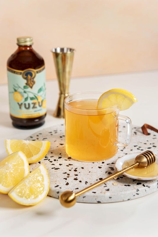 Portland Syrups Yuzu Syrup - Yuzu Beverage Concentrate for Cocktails, Mocktails, Tea, Soda, Coffee, &amp; Baking - Bright Citrus Flavor for Refreshing Drinks - 12 oz Bottle, 24 Servings, Pack of 2