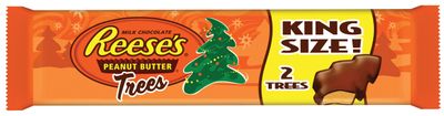 REESE'S Peanut Butter Holiday Trees, Milk Chocolate Covered Peanut Butter Tree Shaped Candy in Holiday Packaging, 2.4 Ounce Package (Pack of 24)
