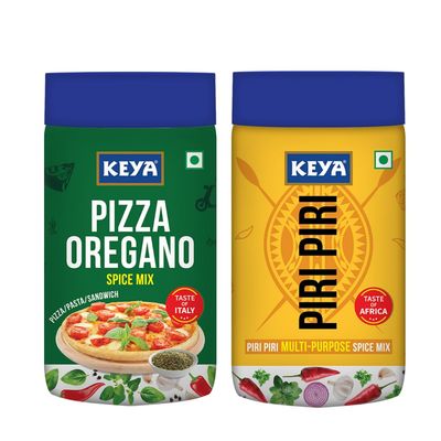 Keya Combo of Italian Pizza Oregano (80G) &amp;Piri Piri (80G)