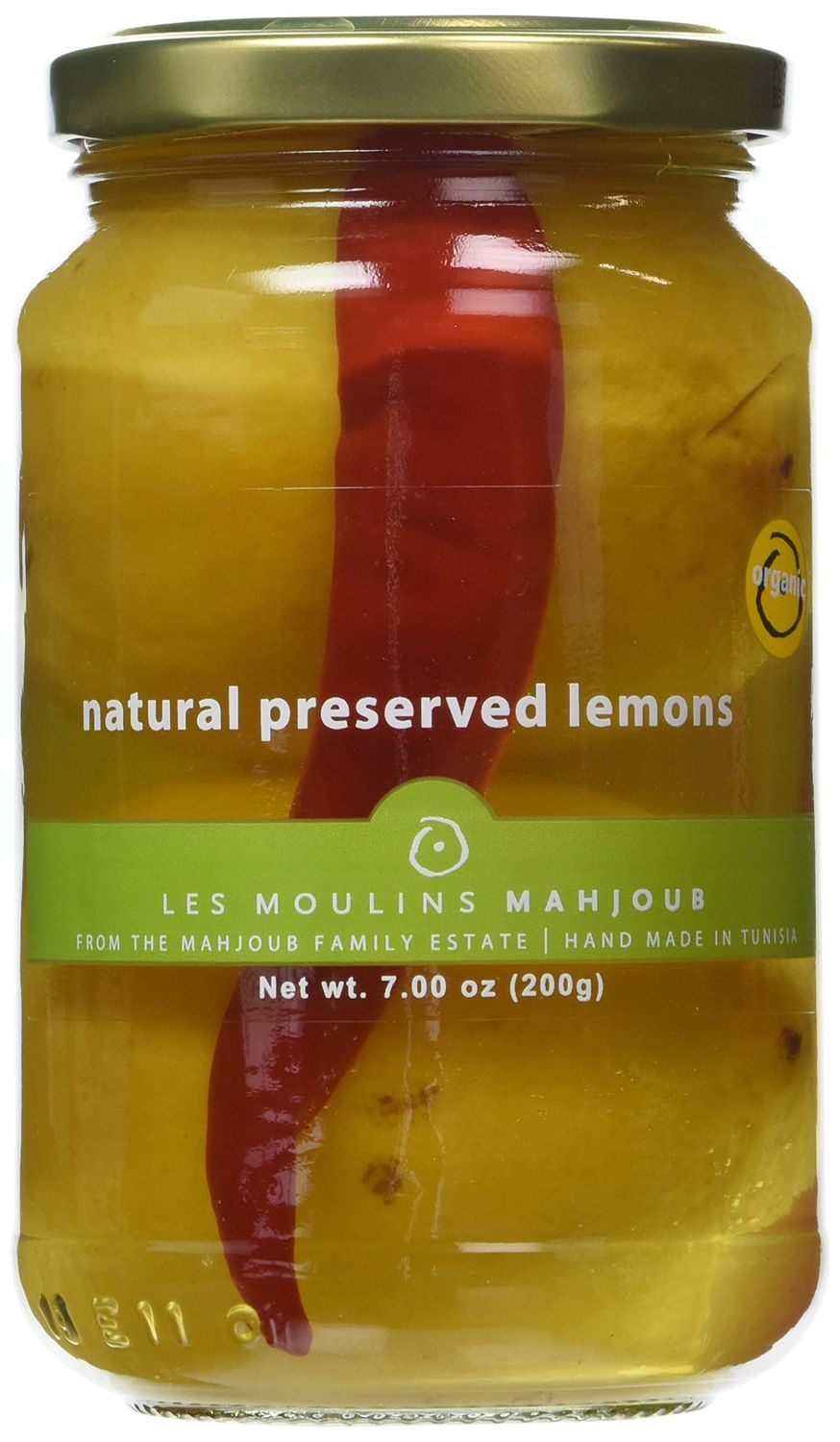 Les Moulins Mahjoub Organic Natural Preserved Lemons, 7 oz