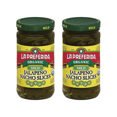 Organic Mild Jalapeo Slices: The Perfect Topping for Tacos, Nachos, and Burgers, La Preferida, 11.5 oz (Pack of 2)