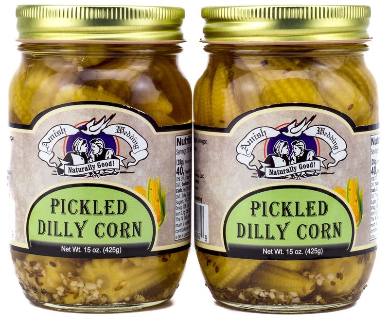 Amish Wedding Pickled Dilly Corn 15oz (Pack of 2)