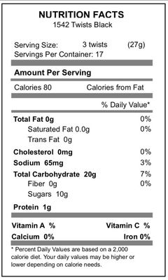 Backroad Country Black Licorice Twists 16 Ounces (Pack of 1)